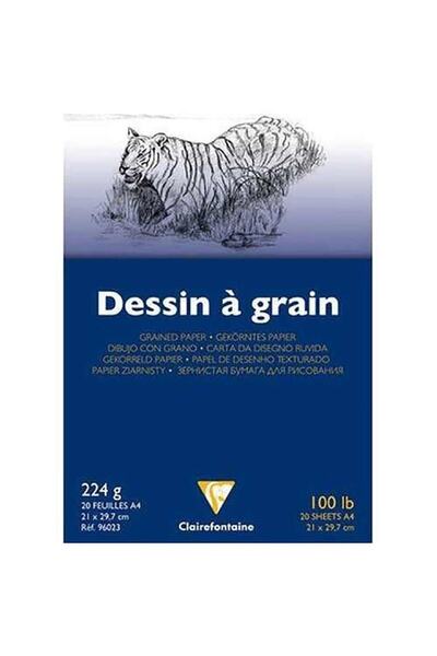 Clairefontaine Dessin A Grain 224gr Натуральний білий багатофункціональний бл...