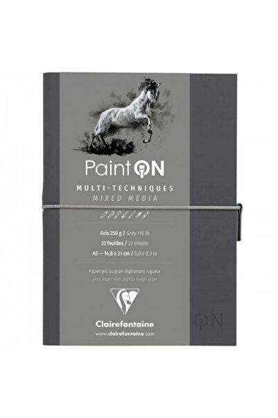 Clairefontaine Скицник с боядисване в сиво 250 гр., сив, многофункционален, 3...