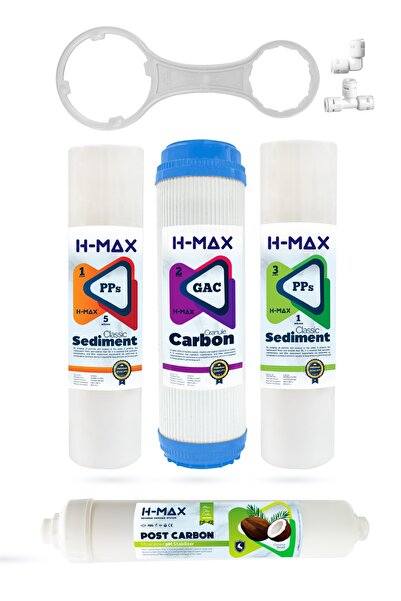 H-MAX Reverse Osmosis System H-max Açık Kasa Su Arıtma 4'lü Filtre Seti - 0034