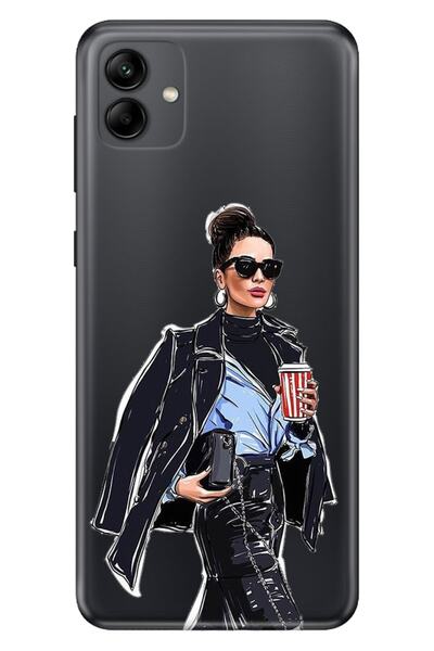 Cekuonline Samsung Galaxy A04 Case Silicone Moderna Pattern Fashion Icon