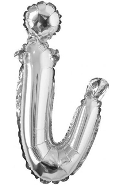 kidspartim I Letter Silver Handwritten Foil Balloon 18 Inc 45 cm