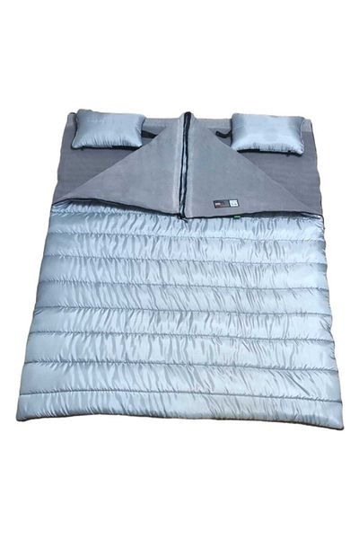 CAMP STORY Neo -23 350 g Fiber + 200 Gr Plush Fleece Padded Double Sleeping Bag Gray