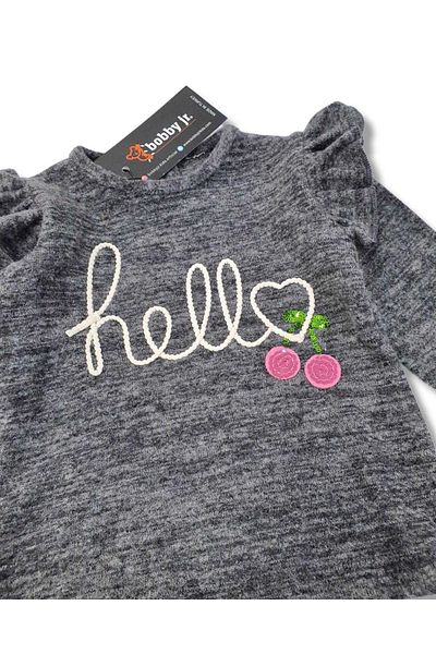 BOBBY JR KİDSWEAR Hello Embroidered Badi