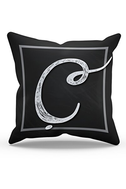 Moud's Двосторонній чохол для подушки із замші з малюнком літери «С»