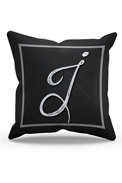 Moud's Двосторонній чохол для подушки із замші з малюнком літери I