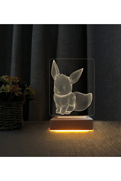 Vipyol Sincap Tasarımlı Lamba 3d Led Masa Lambası Doğum Günü Hediyesi Lamba