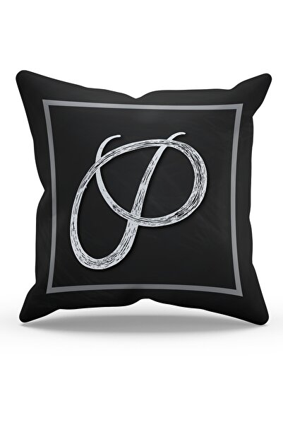 Moud's Двосторонній чохол для подушки з замші з принтом літери P