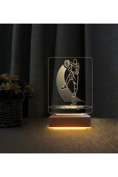 Vipyol Basketbol Lamba 3d Led Masa Lambası Doğum Günü Hediyesi Lamba