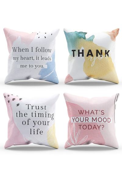 Moud's Dvostrano Štampano životnih reči Sa deznom Kombinacija od 4 dela Antil...