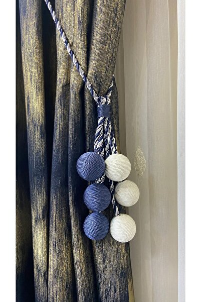 Helezoni Modern Sarım 6 Toplu Braçol Kornişe Takmatik 1 Adet Lacivert-krem