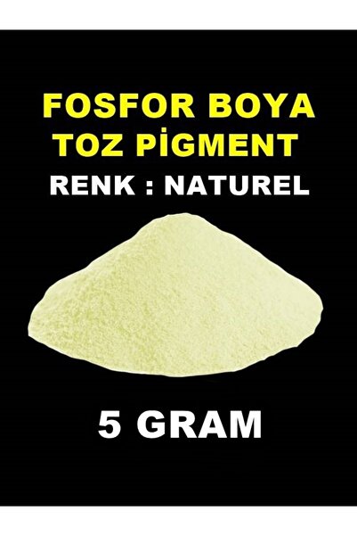 Arcan Ticaret Fosfor Toz Boya Karanlıkta Parlayan Renk Naturel 5 Gram