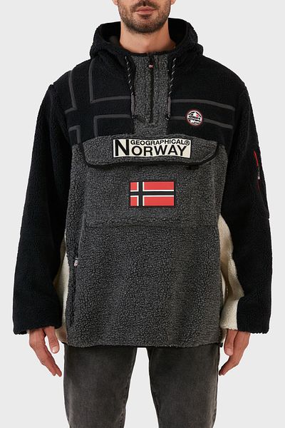 Norway Geographical Ανδρικό Fleece Rıakolo με κουκούλα με απαλή υφή, ανθεκτικό στο κρύο