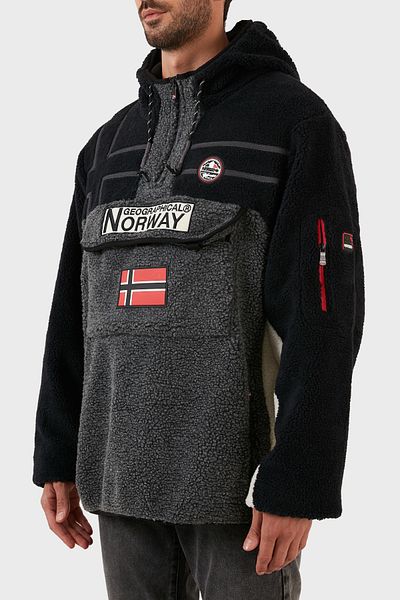 Norway Geographical Ανδρικό Fleece Rıakolo με κουκούλα με απαλή υφή, ανθεκτικό στο κρύο