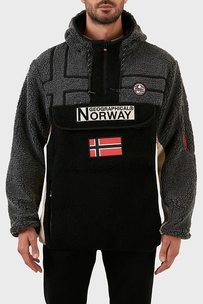 Norway Geographical Ανδρικό Fleece - Μαλακή Υφή, Ψυχρή Ανθεκτική, Κουκούλα Rıakolo