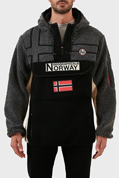 Norway Geographical Men's Fleece - Soft Texture, Cold Resistant, Hooded Rıakolo