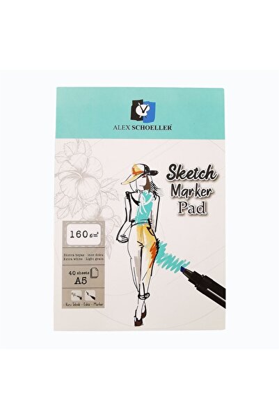 Alex Schoeller Sketch Marker Pad Eskiz Defteri 160gr A5 40yp