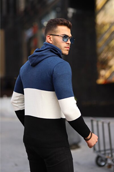 DENSMOOD Steel Knit Hooded Sweater