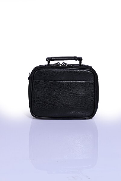 By Hakan Traum 018 Steel Case Men's Bag with Hand and Shoulder Strap Black