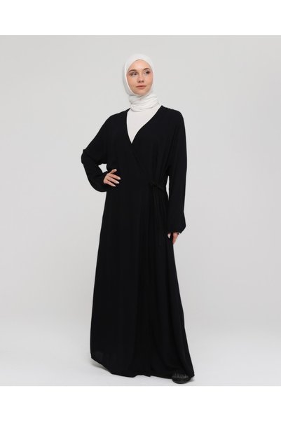 Nehir tekstil Rochie de rugăciune din viscoză cu șireturi de culoare uni