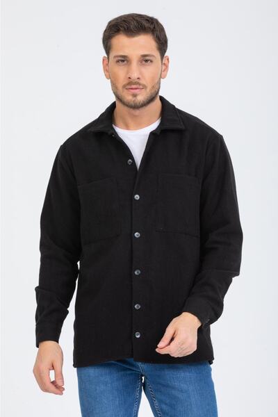 coder Ανδρικό πουκάμισο ξυλοκόπο με διπλή τσέπη με κανονική εφαρμογή