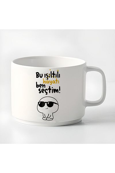 RHG Art Double Turkish Coffee Cup & Espresso I Chose This Sparkling Life ''cool'' motto 180 ml