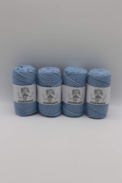 Hobimos Σχοινί μακραμέ σκάλισμα 3 mm Single Twist 4x250 - 1 Kg Βαμβακερό σχοινί μακραμέ