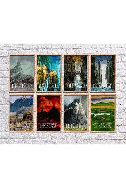 Postifull Yüzüklerin Efendisi Poster Seti - 8 Adet 21*30cm Poster - Kalın Kağıt