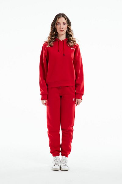 Red sweatsuit womens sale