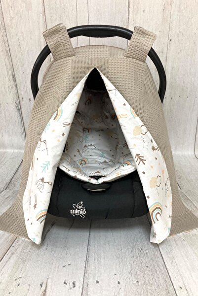 Masallar Diyarı Vizon/gökkuşağı Poplin Puset Örtüsü Ve Minderi