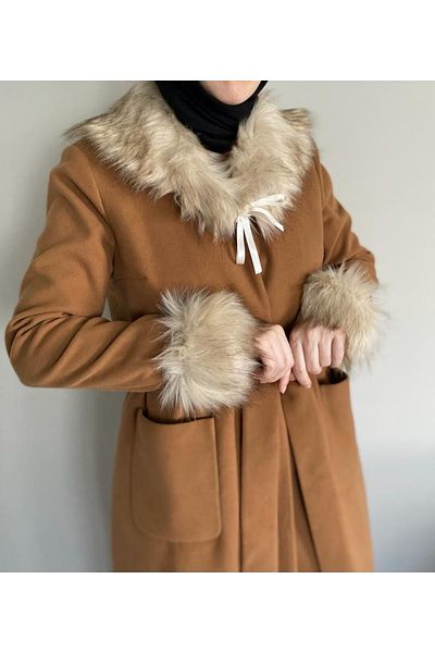 karantuhafiye Fur Collar / Collar Fur Sleeve Set