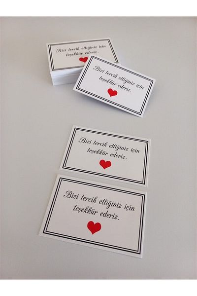 anka design Thank You Card -1- (8x5cm) 350gr Coated - 25pcs