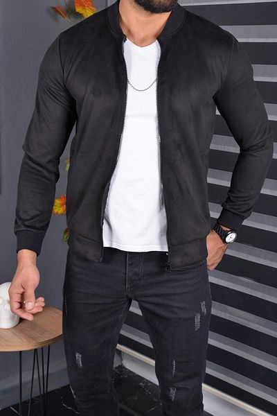 Oksit Ανδρικό σουέτ μπουφάν Eddy Extra Slim Fit Seasonal