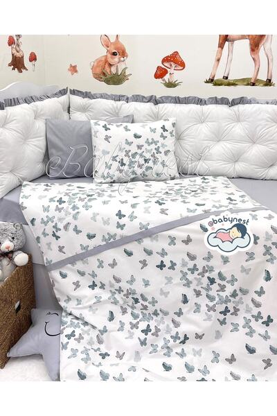 ebabynest طقم نوم رمادي من سلسلة Kelebek