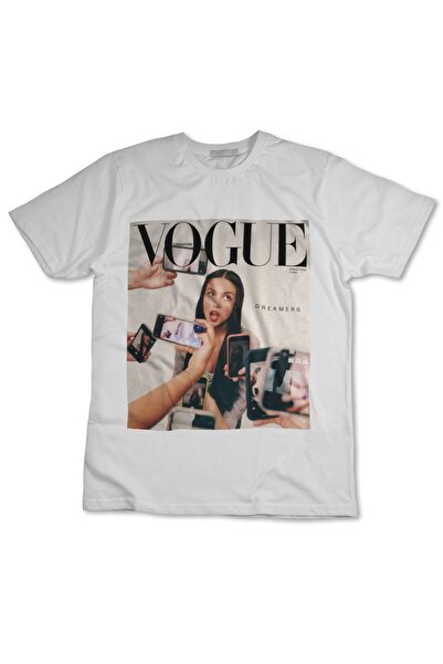 Urbanstadt Olivia Rodrigo Vogue Beyaz Tişört
