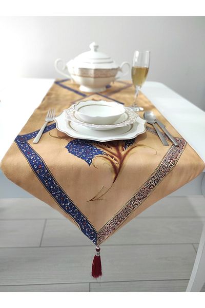 Benlisso Home Țesătură anti-pete cu ciucuri Runner cu două fețe Design special 3d