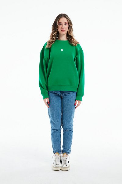 Eazy Co Eazy Basic Oversize Unisex Πράσινο Ποδηλατικό Φούτερ