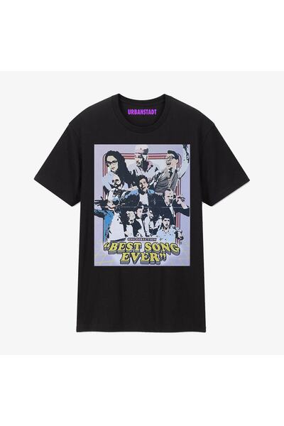 Urbanstadt One Direction Siyah Tişört Baskılı Unisex Pamuklu