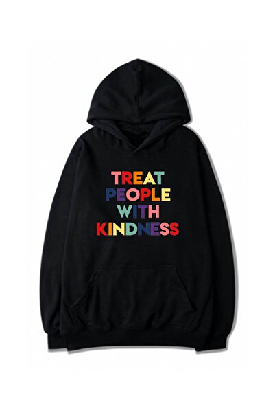 Unisex Siyah Harry Styles Tpwk Sweatshirt Baskılı Pamuklu