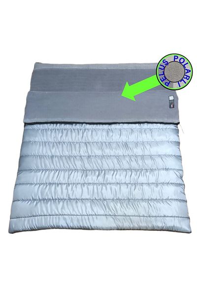 CAMP STORY Neo -23 350 Gr Fiber + 200 Gr Plush Fleece Double Sleeping Bag Gray