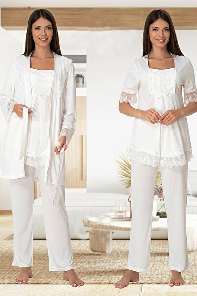 by İGP Women's Pregnant Maternity Dressing Gown Short Sleeve Pajama Set