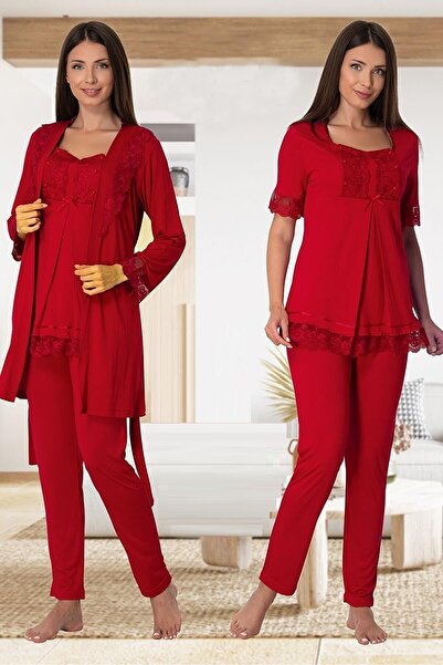 by İGP Women's Pregnant Maternity Dressing Gown Short Sleeve Pajama Set