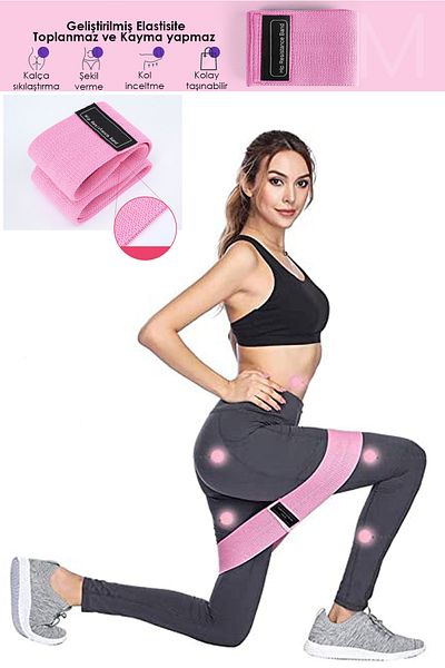 Technojet Squat Band Pilates Fitness Sports Hip Exercise Resistance Band Elastic