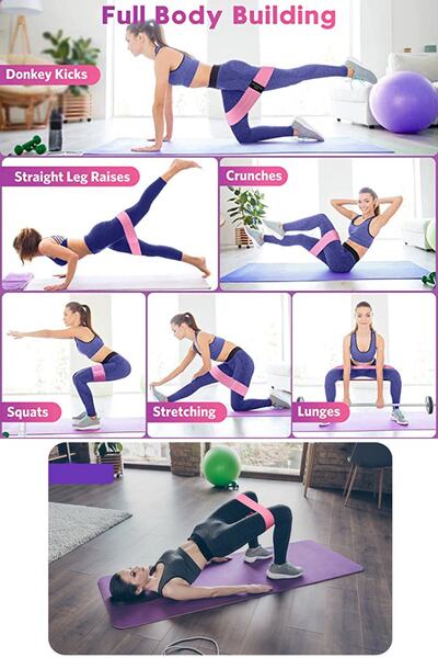 Technojet Squat Band Pilates Fitness Sports Hip Exercise Resistance Band Elastic