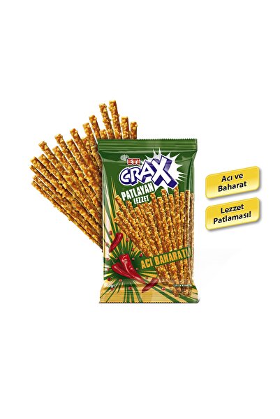 Eti Crax Patlayan Lezzet Acı Baharatlı Çubuk Kraker 50 g x 20 Adet