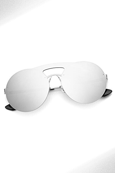 Angel Eyes Women's Sunglasses Round Design Silver Frame Silver Mirrored Glass