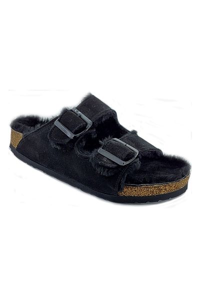 Uniqueqoop Παντόφλες Tokyo Mantar Taban Unisex Kürklü Süet