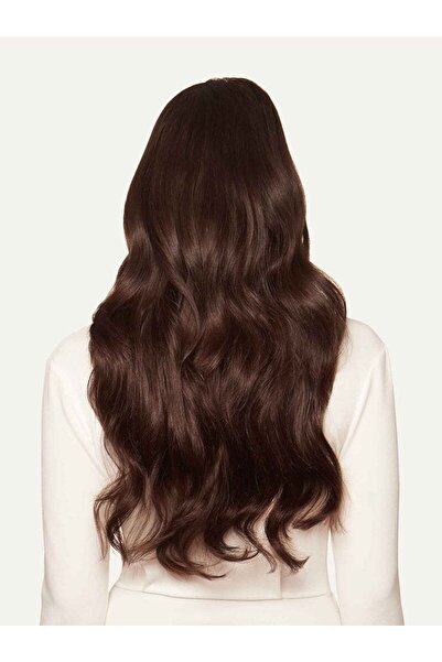 CESLİFE مجموعة شعر مستعار بلون الشوكولاتة البني + 2 مشابك جانبية - يمكن استخد...