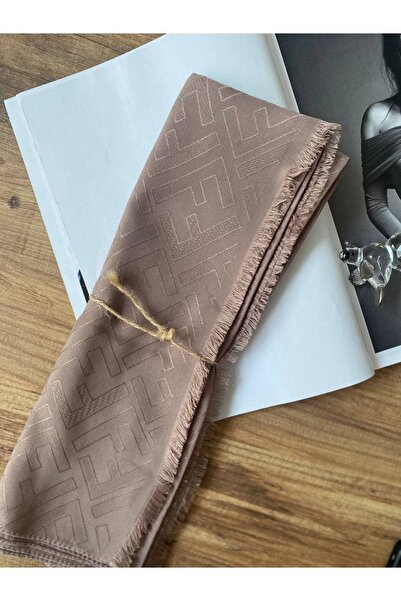 Nilbutik Γυναικείο σάλι Hijab Fendi με σχέδιο βαμβακερό ζακάρ