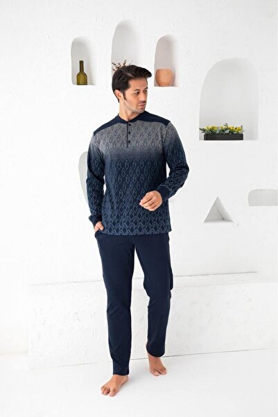 BİRŞEN Erkek Kışlık Jakarlı Pijama Takımı