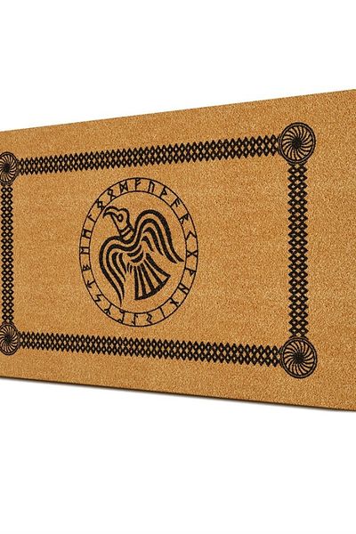 Decovetro Viking Patterned Door Mat - Door Front Detail